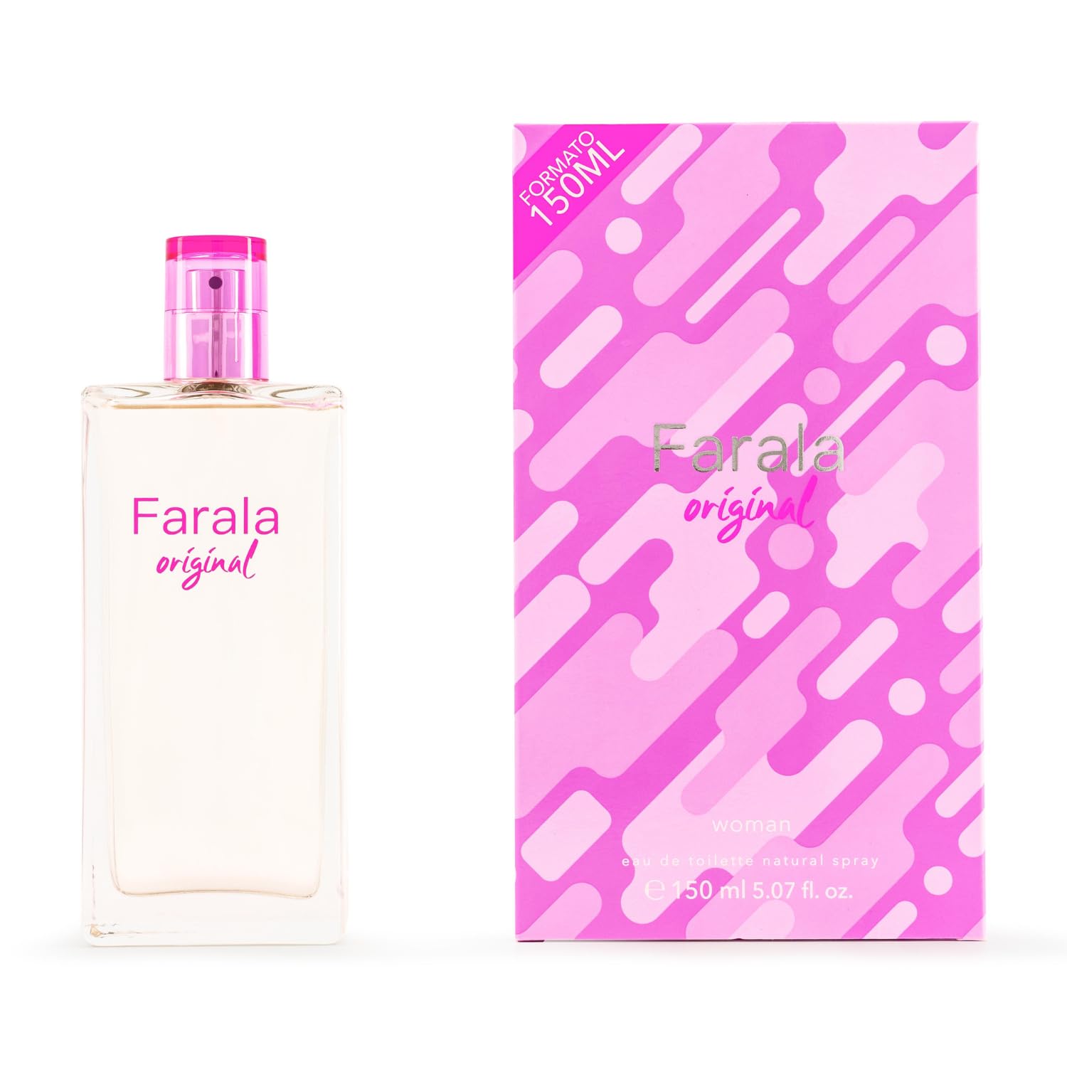 FARALA - Original, Colonia Mujer, 150 ml, Perfume Formato Spray, Eau de Toilette Natural y Femenina, Aroma Floral Especiado, Fragancia Fresca, Juvenil y de Larga Duración
