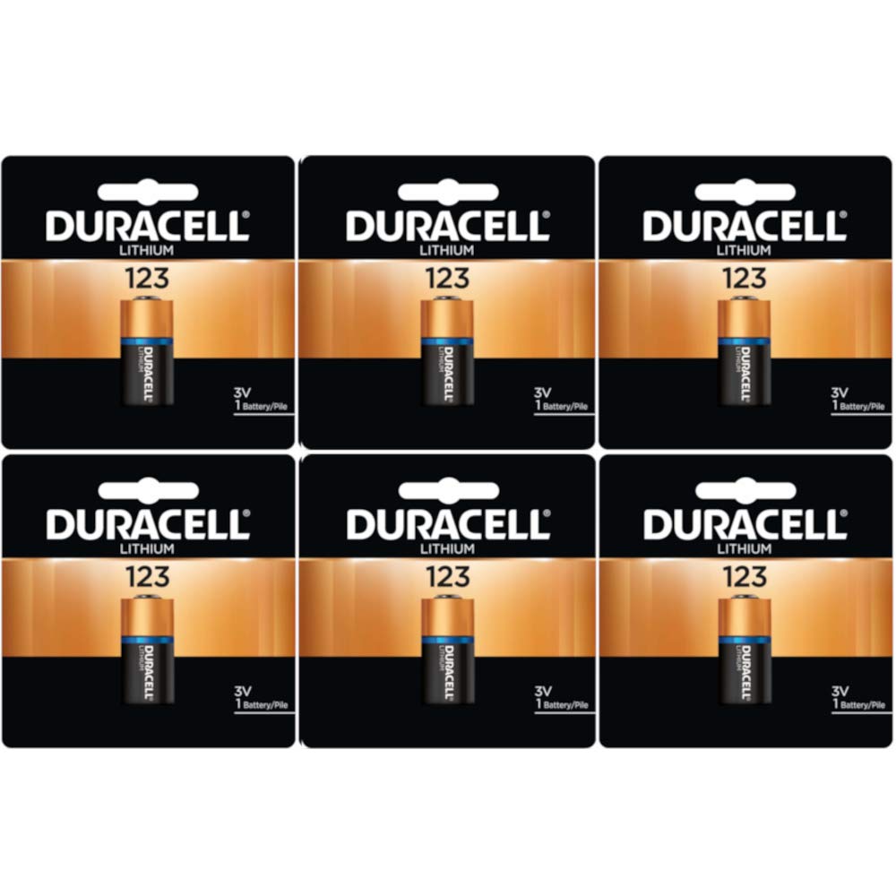 DURACELLLithium Photo Battery (123), 3 Volt (PKG of 6)