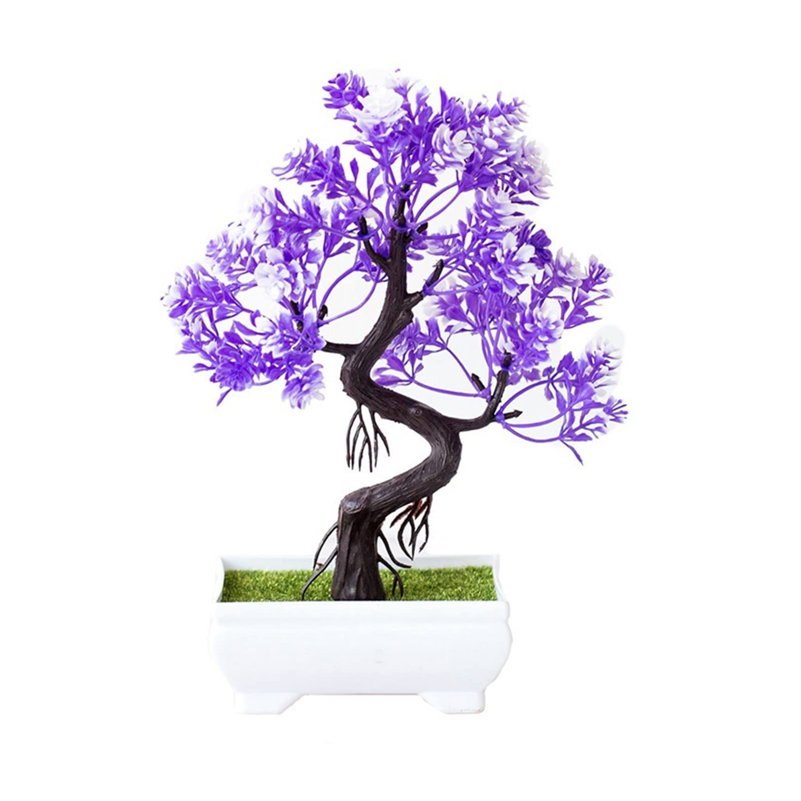 HCZKIUJY Artificial Bonsai Tree Artificial Plants Bonsai Tree Pot Plants Fake Flowers Potted Ornaments For Home Decoration Garden Decor Fake Plant Decoration (A)