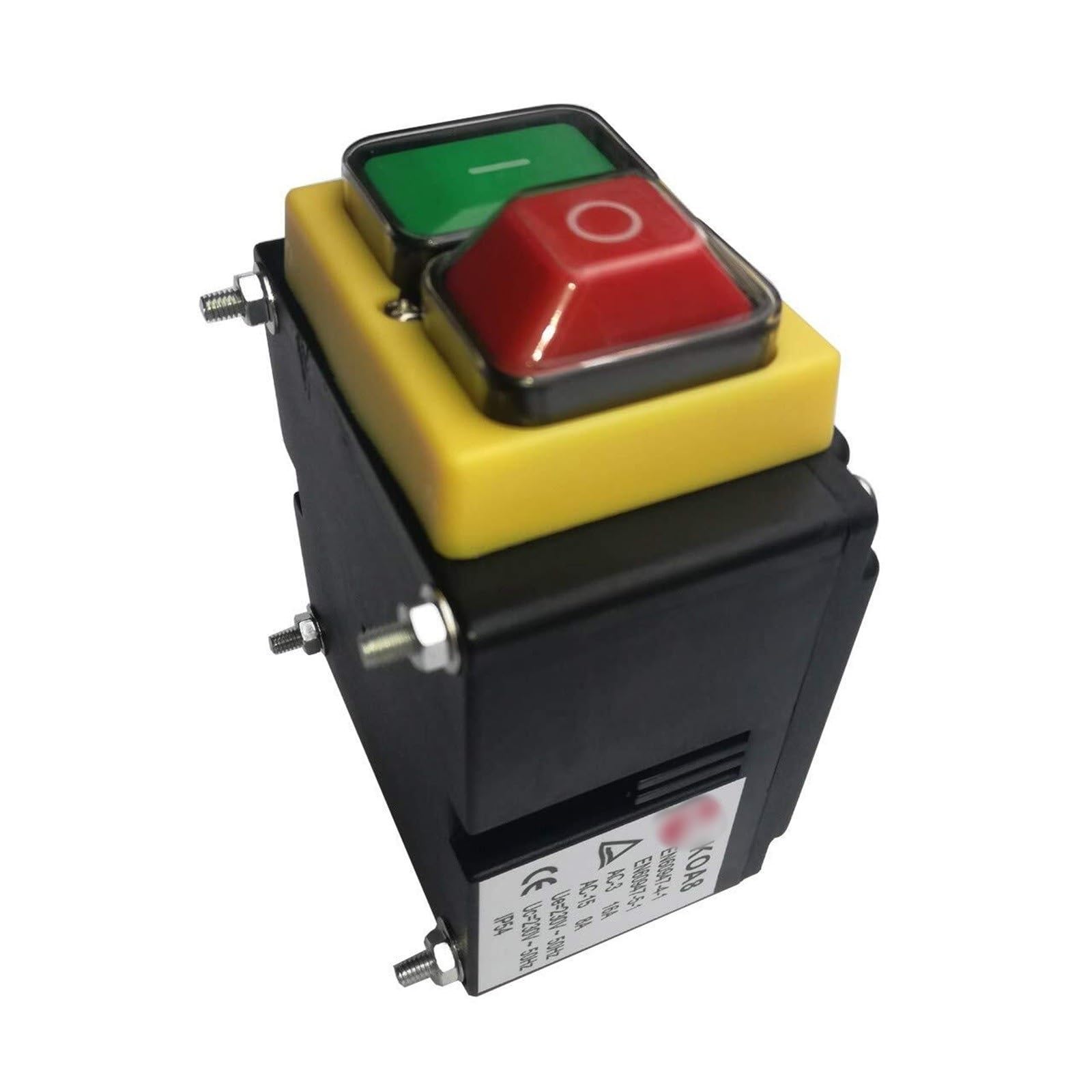 Interruptor de botón, interruptor de encendido, interruptores de botón magnéticos industriales, interruptor de seguridad de parada de emergencia for equipos eléctricos, máquina 230V 16(8) A KOA8