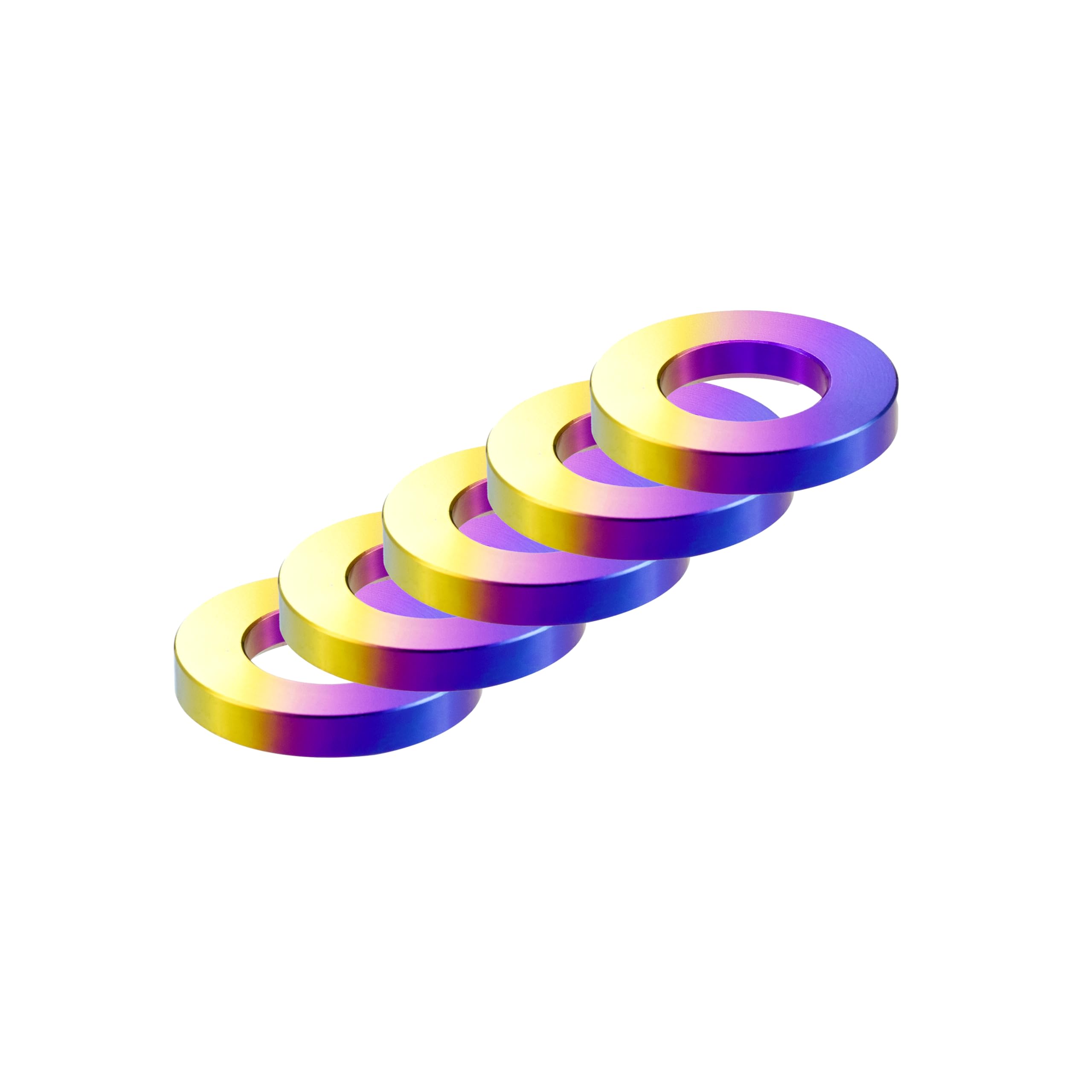 RISON-Titanium Arandela de titanio grado 5 M10, 50 unidades de arandelas planas de seguridad DIN125, arandelas para carrocería, arandelas de metal para tornillos, tuercas, varilla roscada