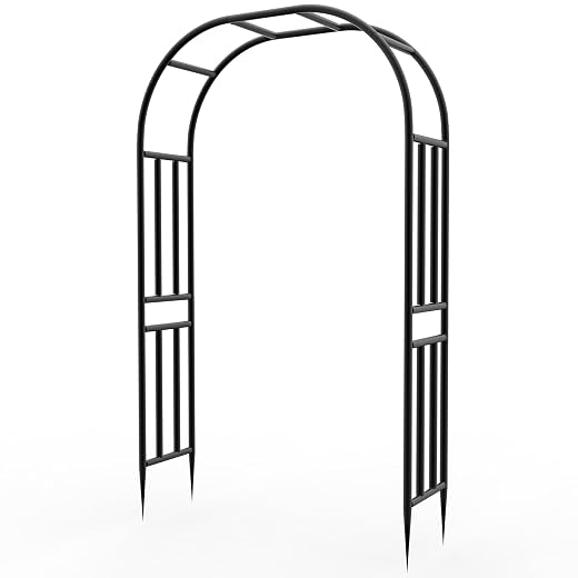 Garden Arch Arbor Trellis-94.5"(H)*63"(L),Heavy Duty Metal Archway for Climbing Plants, Wedding Ceremony Backdrop, Party Decorations with Lights, Balloons(16MM Pipe)
