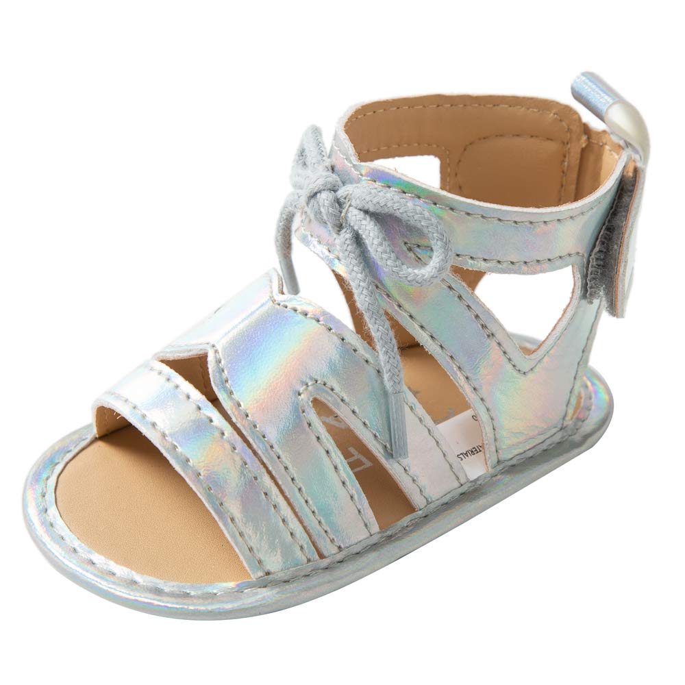 Csfry Infant Baby Girls Sandals with Princess Dress First Walker Shoes