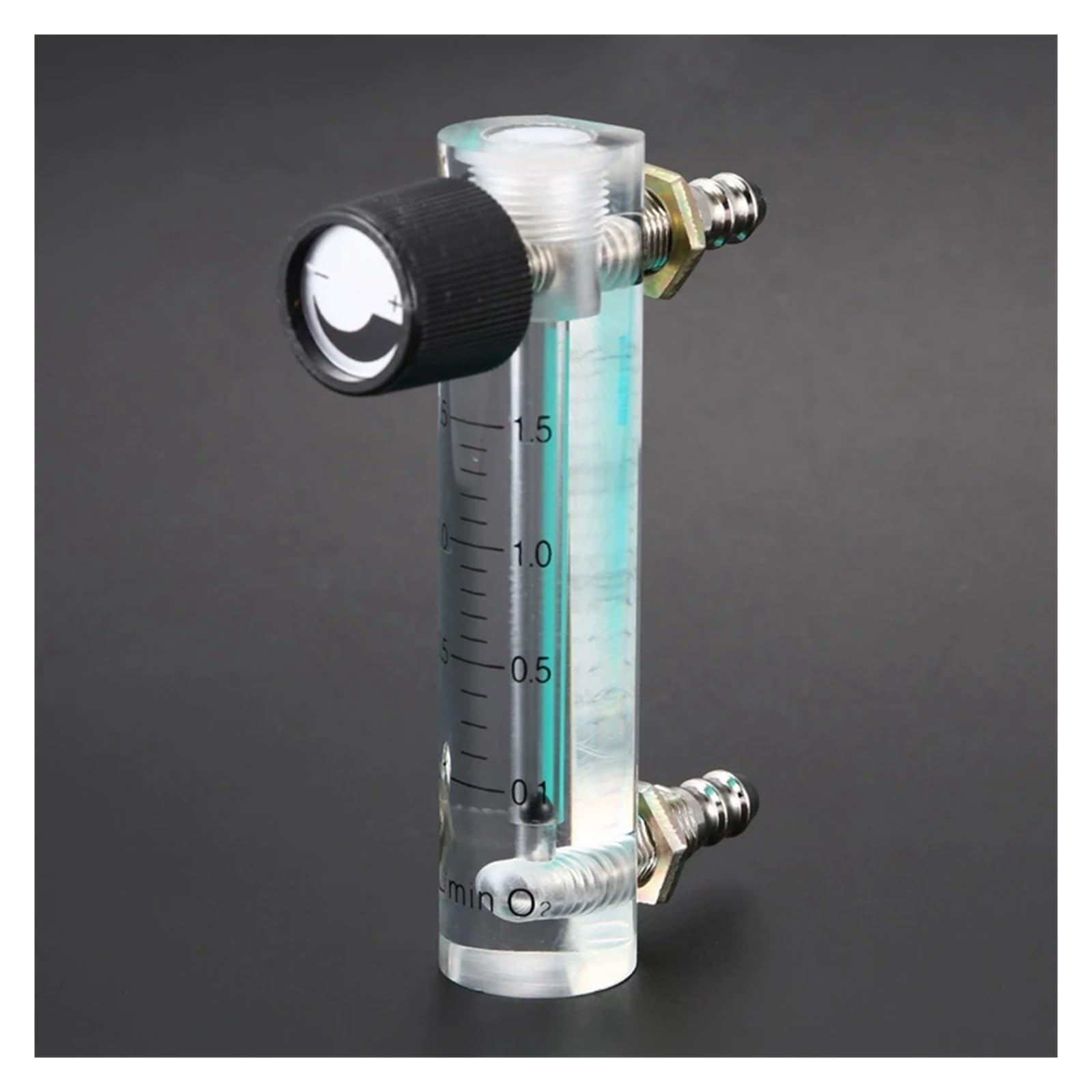 Wasserzähler, 2X 0,1-1,5LPM 1,5L Sauerstoff Durchflussmesser Durchflussmesser Mit Regelventil For Sauerstoff Luft Gas