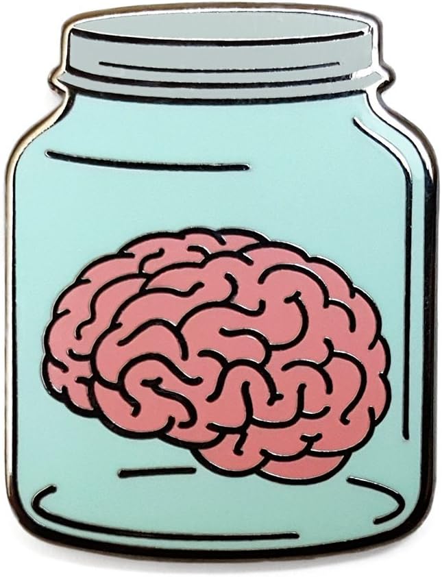 Brain in a Jar Enamel Lapel Pin