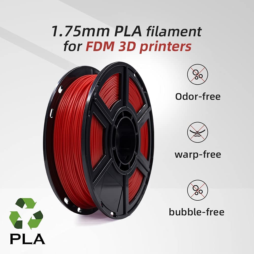 FLASHFORGE 1.75mm PLA filamento di stampa 3D in bobine da 1kg/0.5kg per la serie Creator, serie AD, serie Dreamer e serie Finder (0.5KG, Menta speziata)