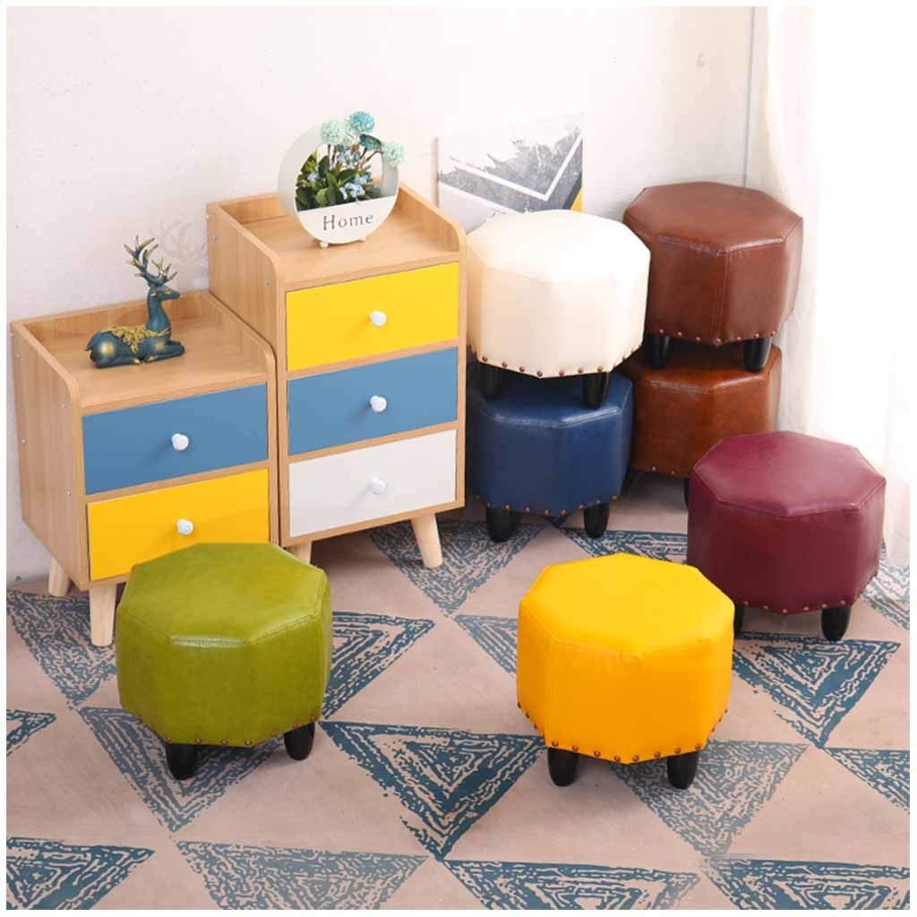 Pouf repose-pieds nordique gzz en cuir pour vos moments de détente au salon
