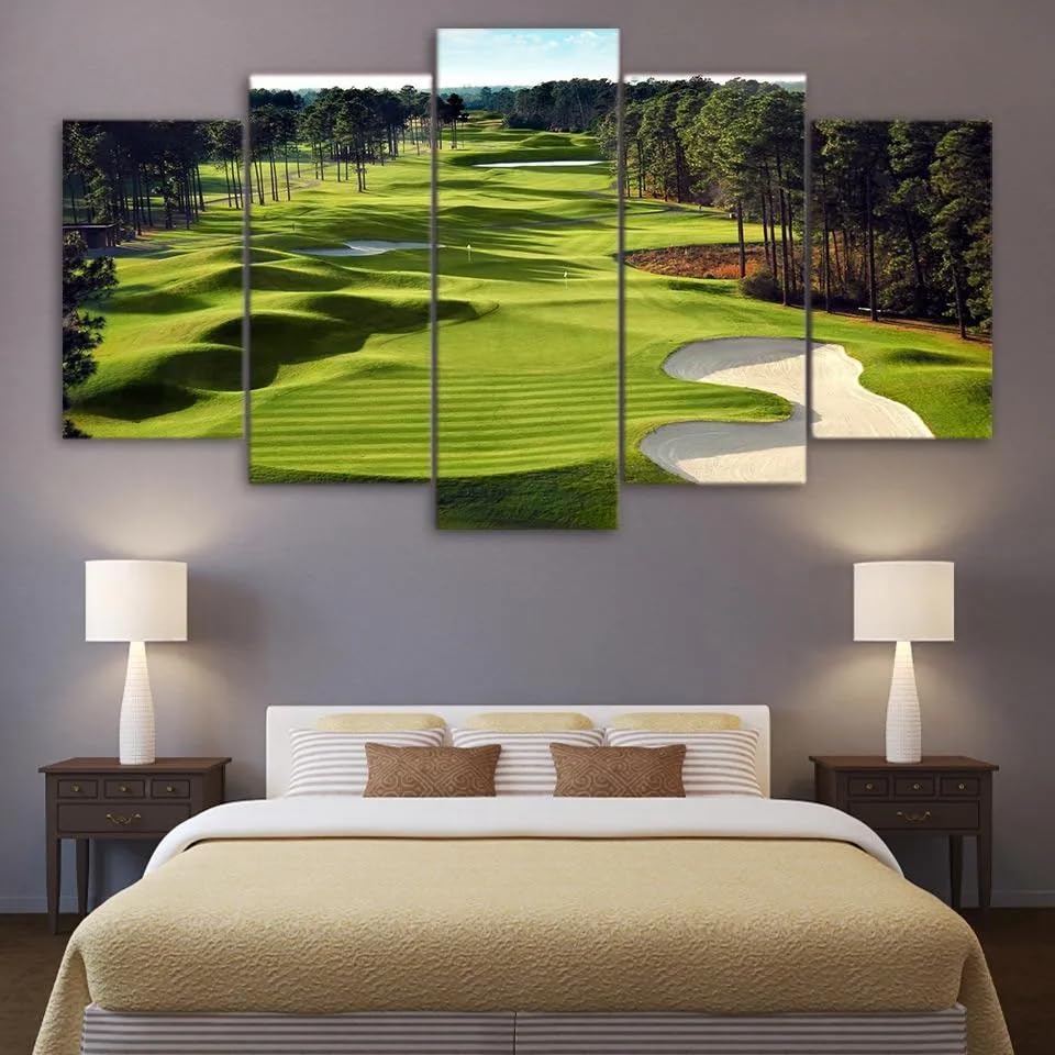 Impression sur toile de golf multi-panneaux decoration murale pour salon et maison