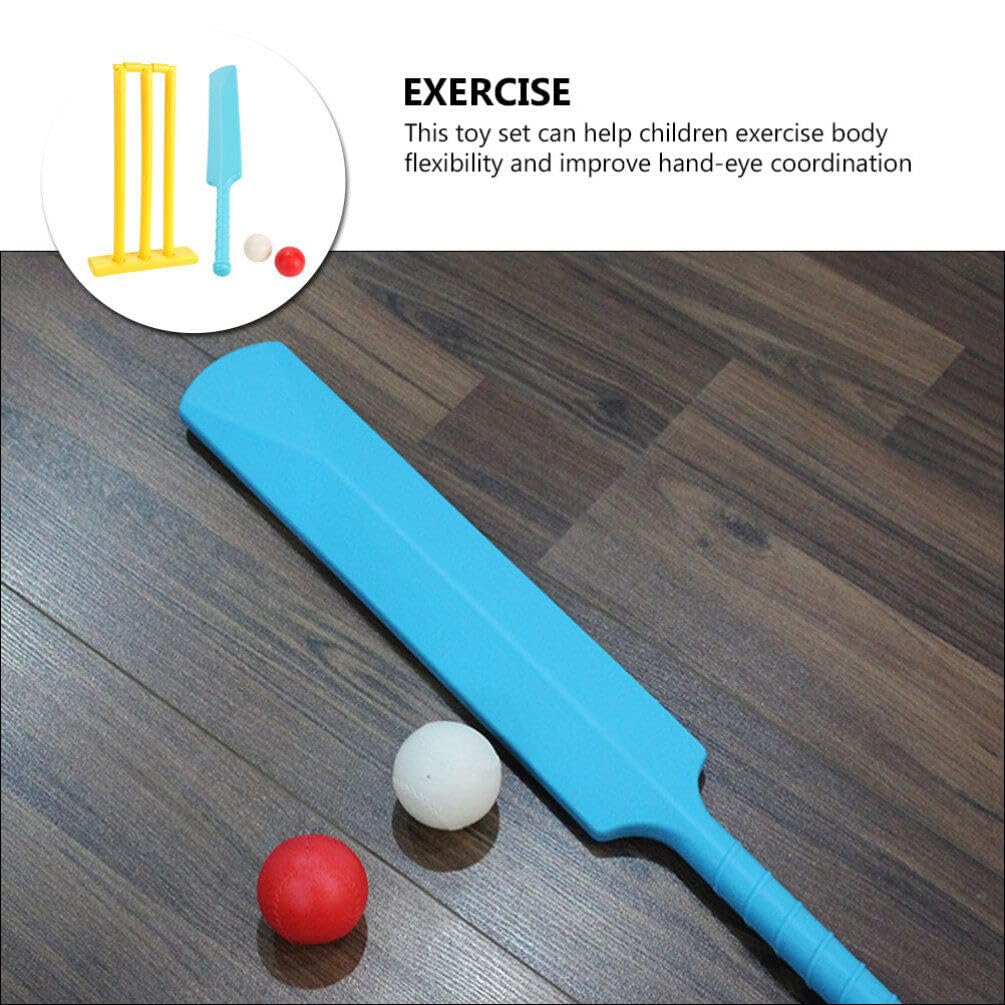 BESTonZON Set da Cricket Gioco Educativo per Ragazza Unisex e Pallina in Robusta Colore per attività Fisiche e Divertimento in Spiaggia