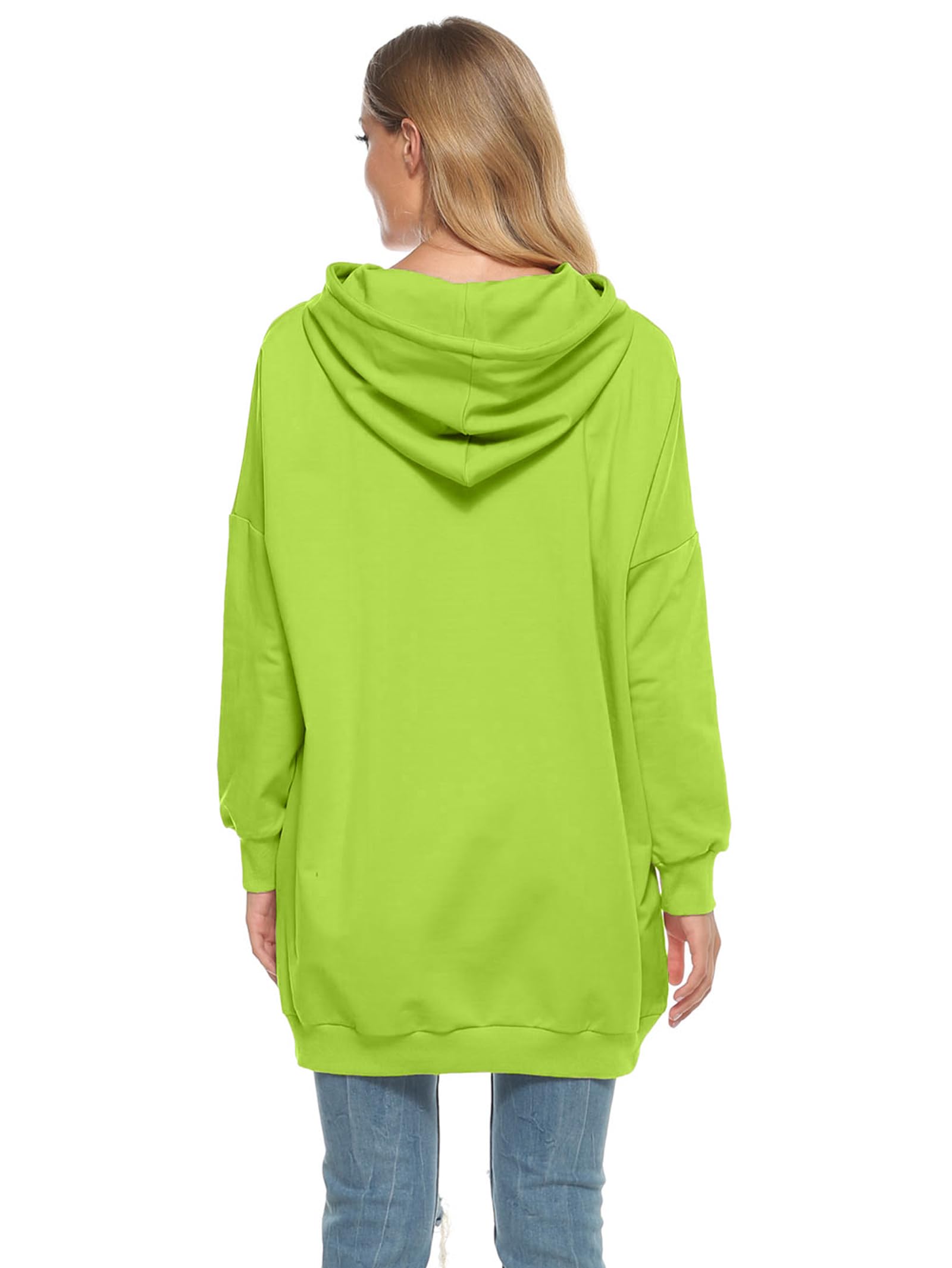 Famulily Sweat à Capuche surdimensionné Extra Long avec Poches pour Femme