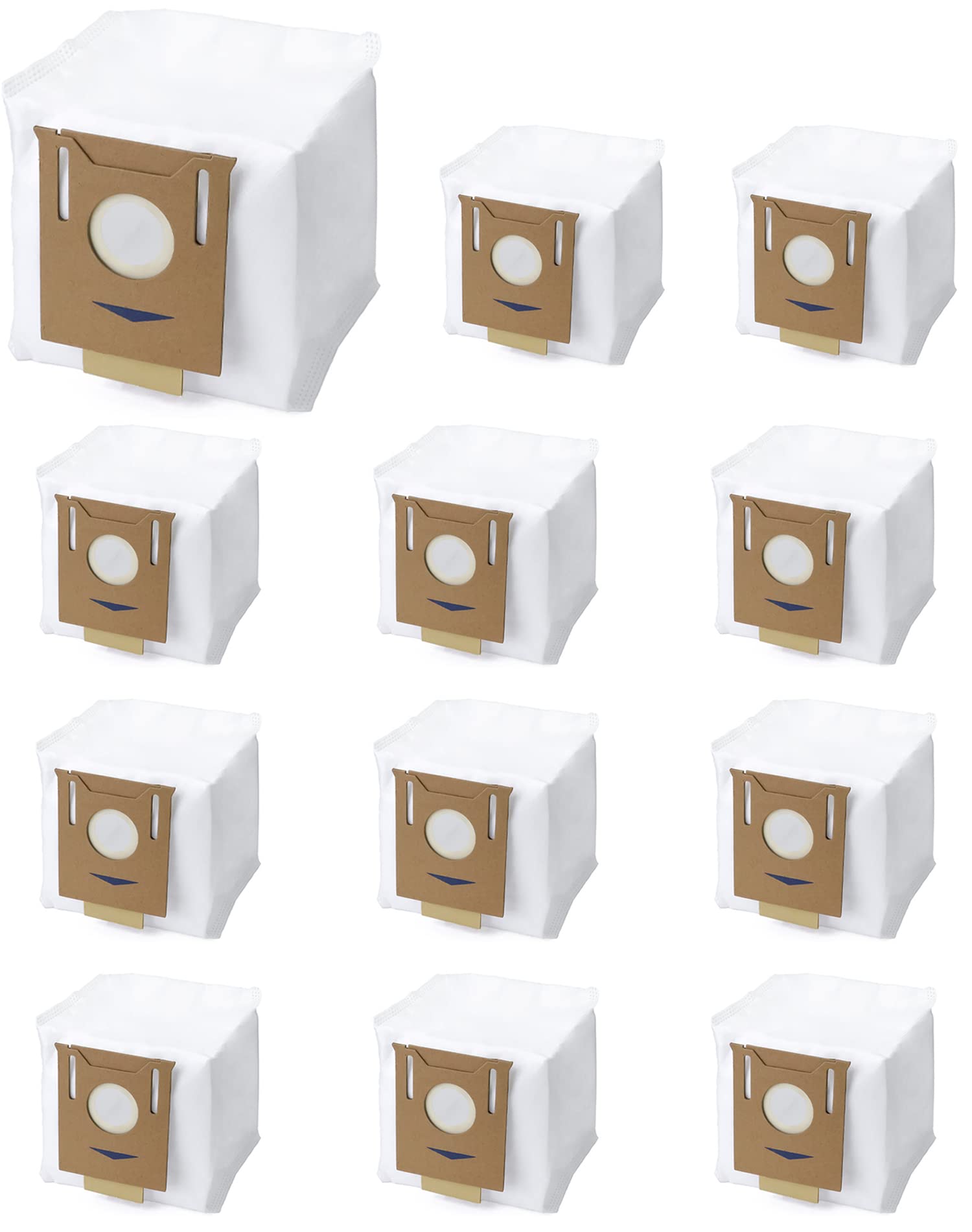 QWORK 12 Sacchetti Per Polvere Compatibili Con Ecovacs Deebot T8 / T9 Series – Filtro 4 Strati, Design Push-Pull