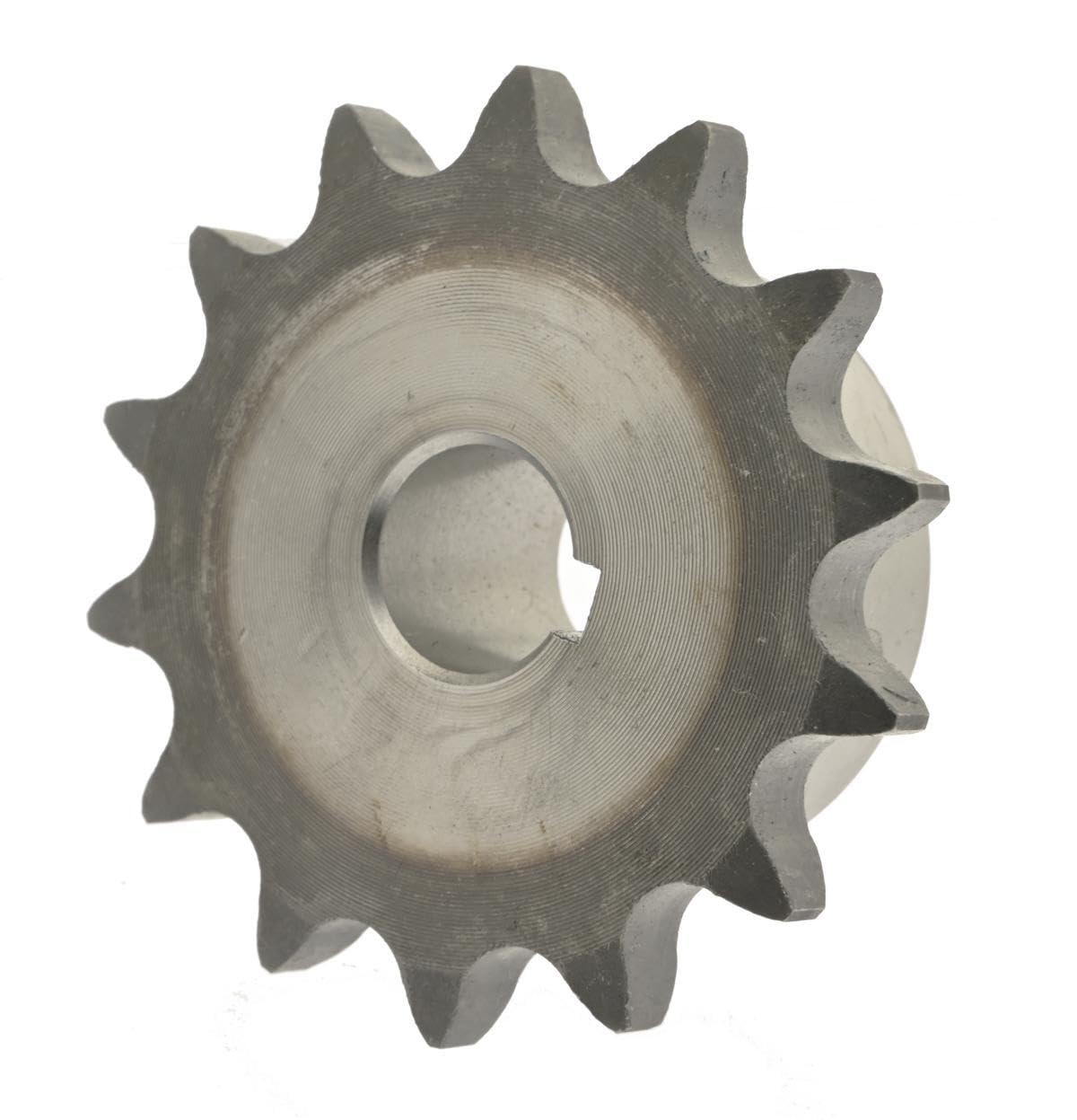 Kettenrad mit einseitiger Nabe ISO 12B-1 Zähnezahl 10 Bohrung H7 19mm Nut Gewinde