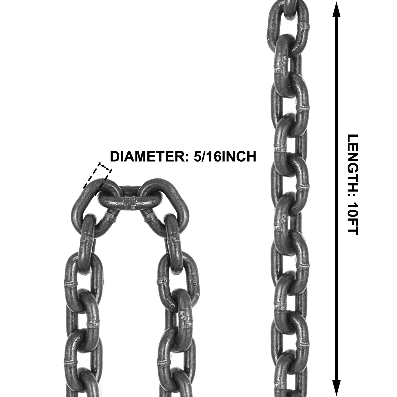 Imbragature da carico a catena L'imbracatura a catena di sollevamento solleva 5 T 3M for carichi pesanti con ganci grado 4 gambe e regolatore in acciaio legato G80