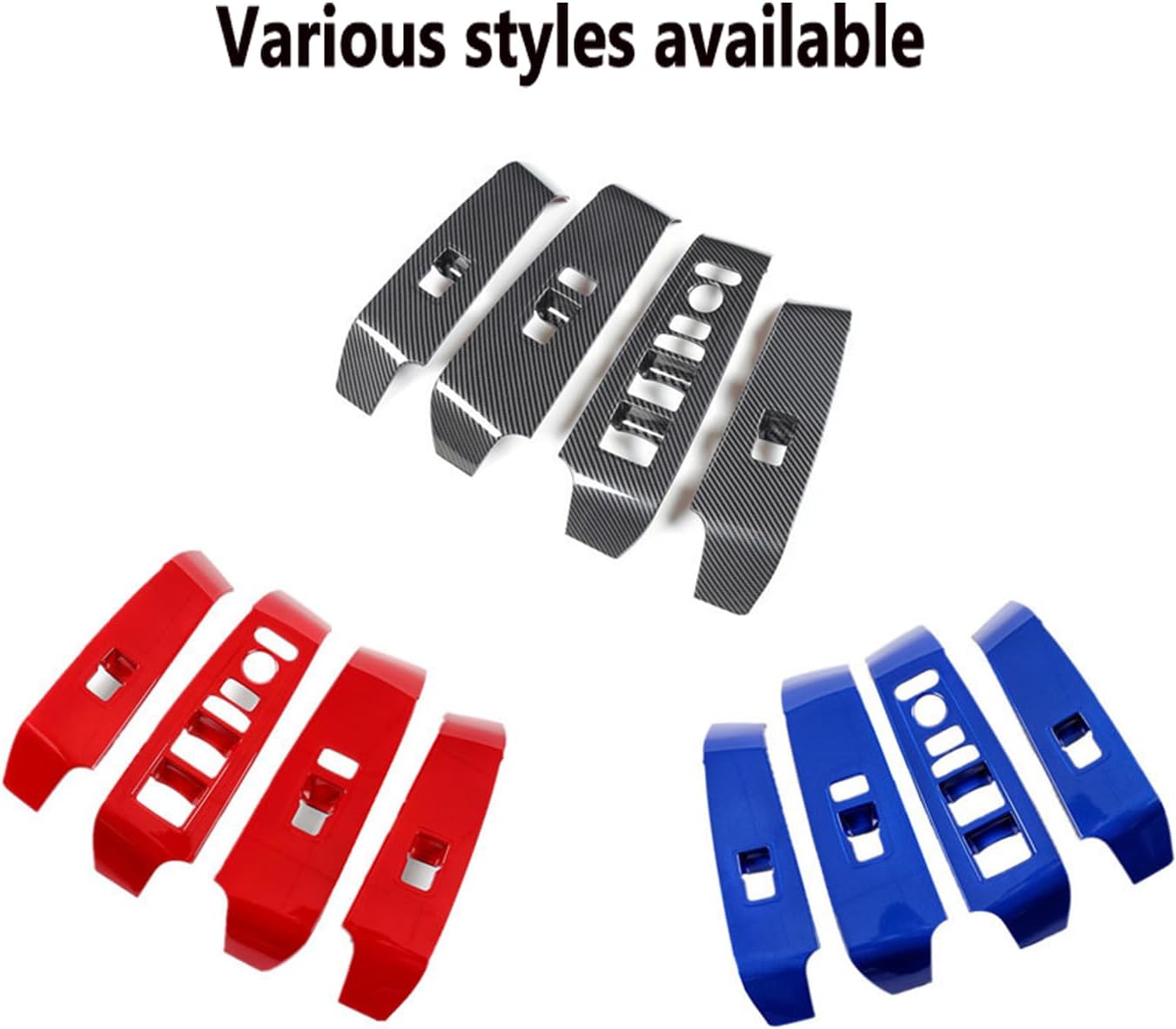 for 11th Gen Honda Civic 2022 2023 2024 Auto Window Control Panel Cover Trim Door Armrest Switch Button Frame Decorative Accessory 4PCS Red