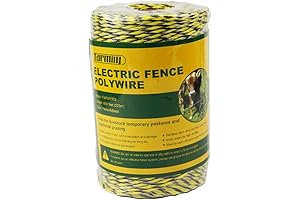 Premium Electric Fence for Dogs, Above Ground Protection - 656 Feet of Durable Polywire