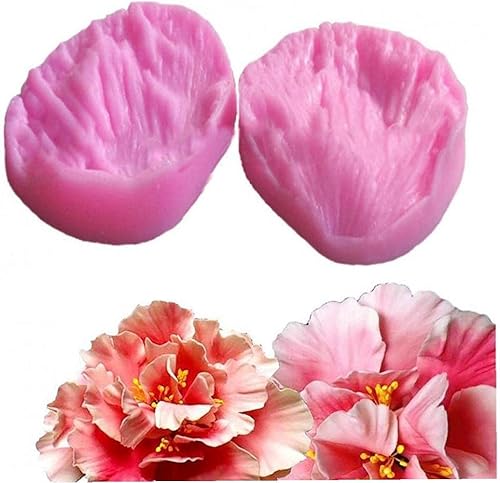 Miniatura 6 de Ayrsjcl Molde de silicona en relieve con pétalos de peonía para decoración de tartas, chocolate, pasta de goma, caramelos, arcilla para hornear