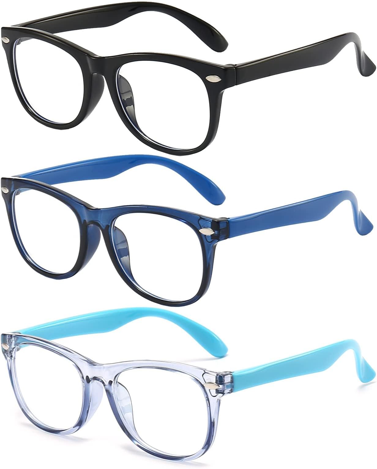 FANNYGO 3 Pack kids Blue Light Blocking Glasses For Girls And Boys Computer Blue Light Blocking Glasses For Age 3-11