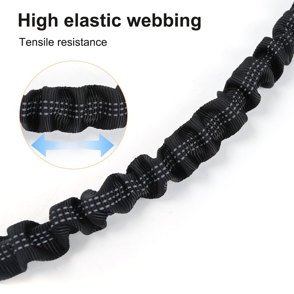 DONGKER Guinzaglio Doppio Cani,Accoppiatore Guinzagli Elastico Riflettente per Cane Girevole a 360 ° per 2 Cani Correre Camminare Fare Jogging