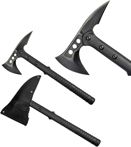 Snake Eye Tactical Hacha de lanzamiento Tomahawk - Hacha táctica de lanzamiento con funda y hacha de lanzamiento de competencia (negro)
