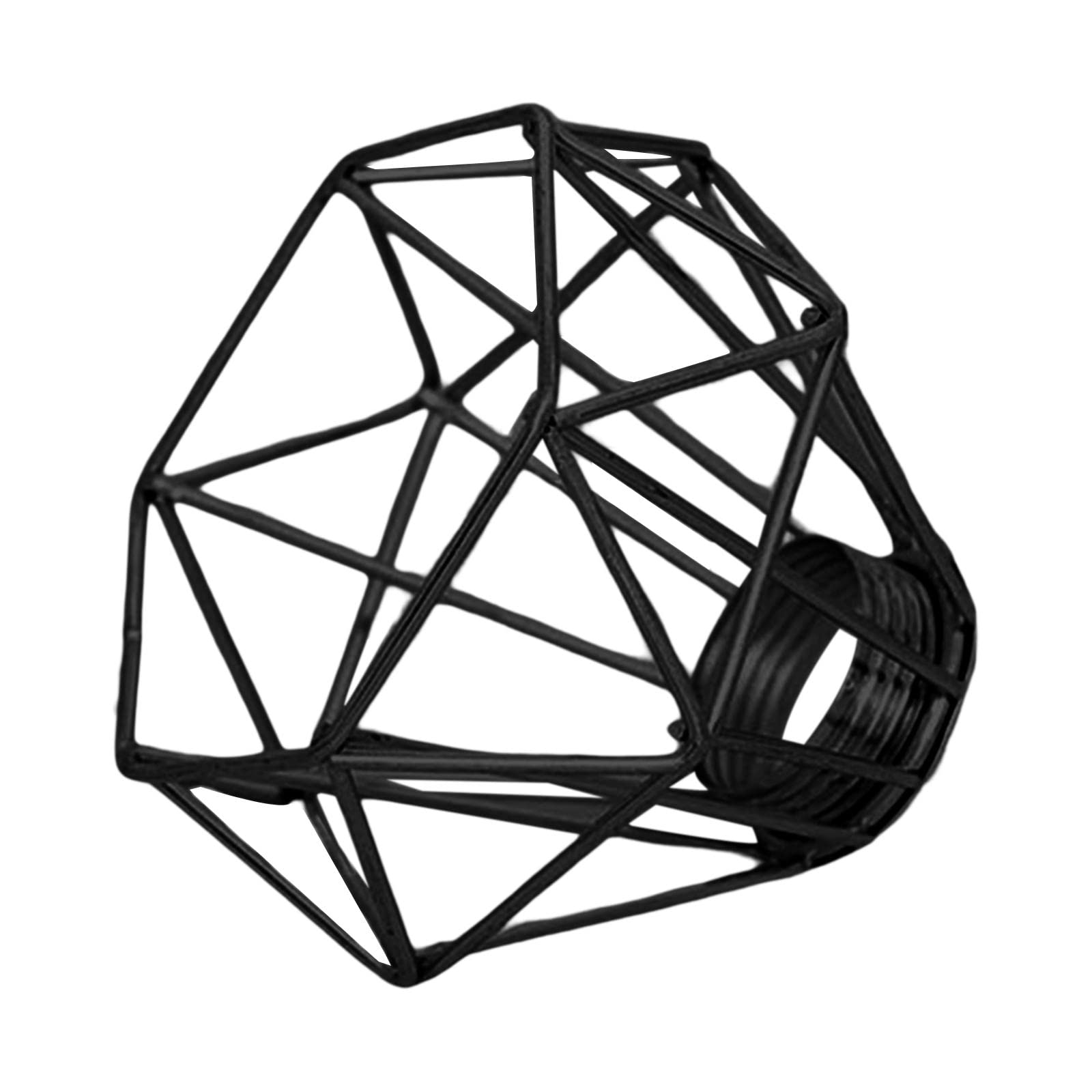 Modern Lampshade Metal Light Cage for Living Room Dining Room Farmhouse Black, 9.2 x 8.3 x 6.5 cm
