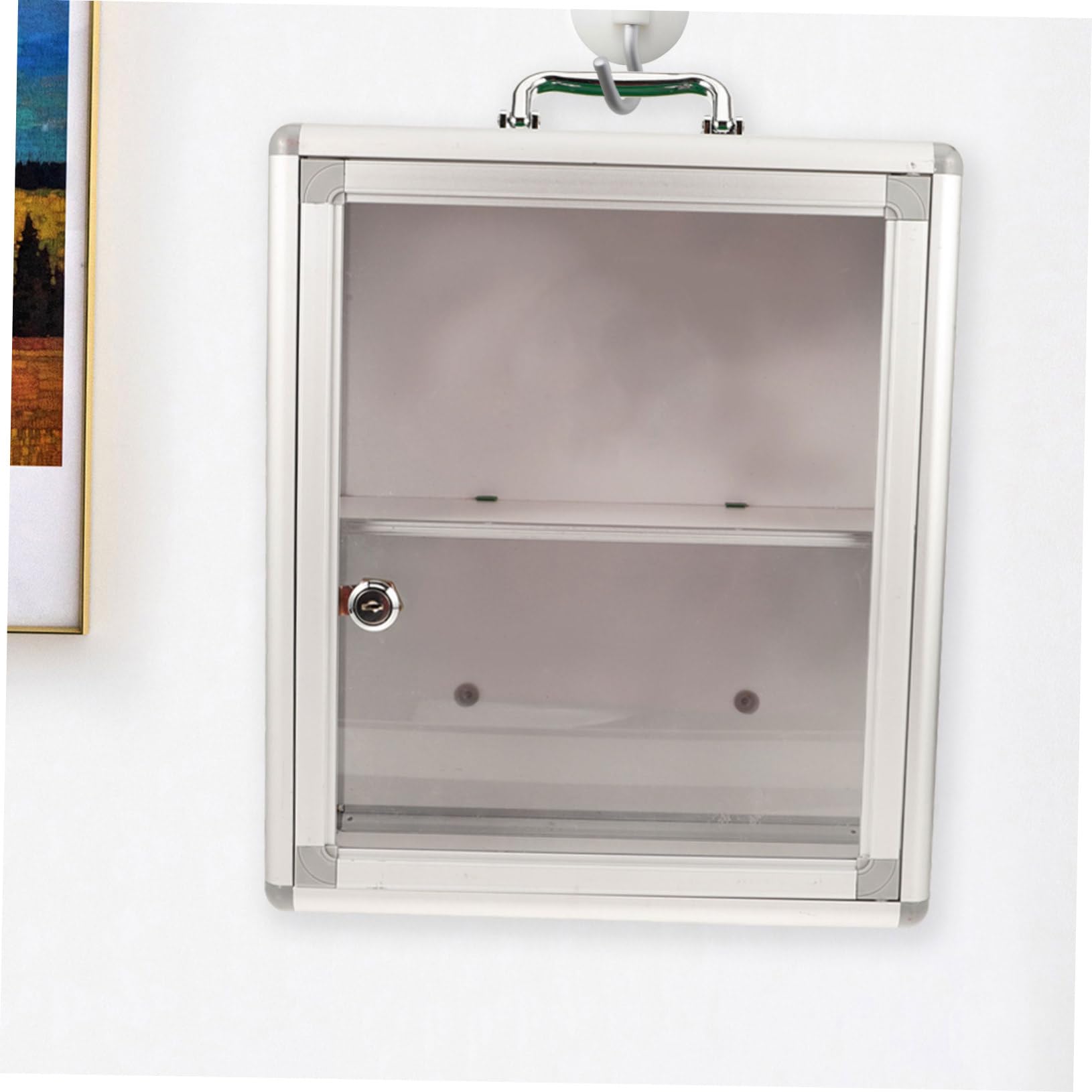 Milisten Gabinete de Primeros Auxilios Medianos de Pared 1 Unidad Panel Transparente Almacenamiento Visible Botiquín Público para Medicina Comunitaria Uso Doméstico y Oficina