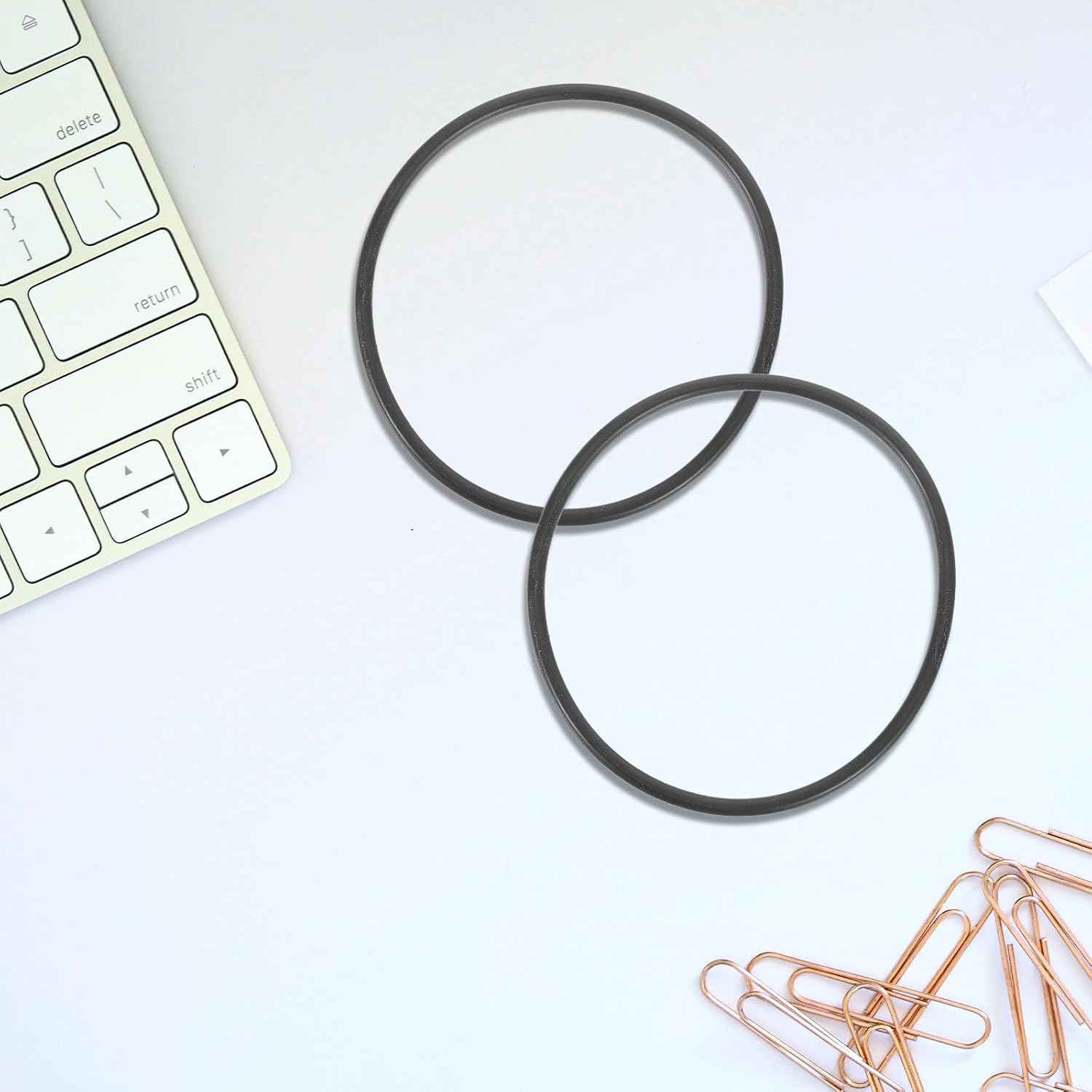 RUNROTOO 3pcs Leak Rubber Gasket Seals for Jewelry Polisher Tumbler Lid Replacement Heavy Duty Sealing Rings Compatible with Rotary Polishing Machine Parts