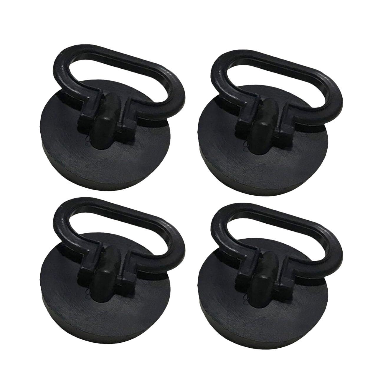 Auriselle 4Pcs Sink Plugs 50mm Drain Plugs with Odor Protection Sink Plugs with Hooks for Sinks and Sinks (Black)