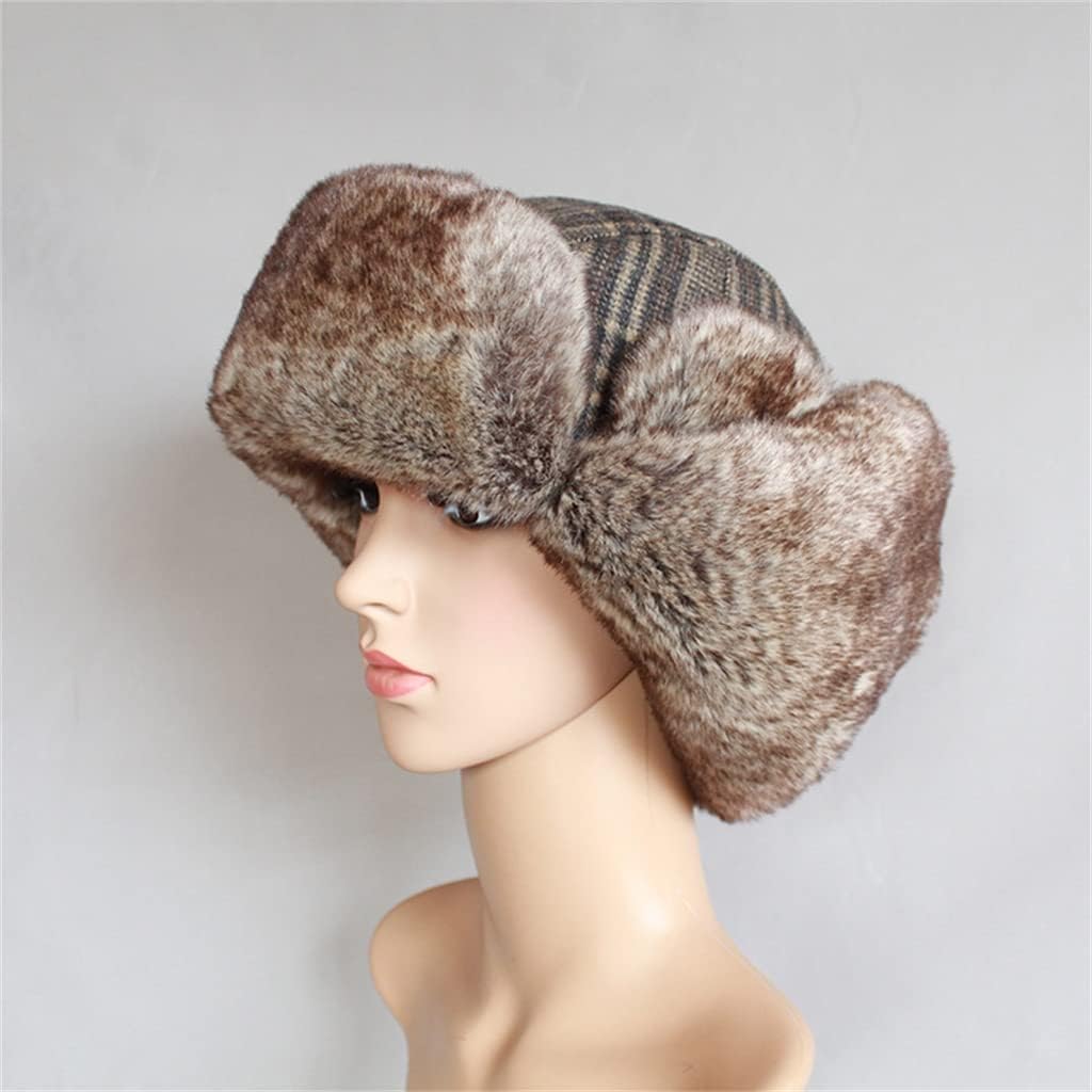 Hat Female Autumn and Winter Thunderbolt Cap Men's Cotton Warm Ear Protection