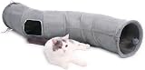 OHANA Large Cat Tunnel S Form, Collapsible Play Tube Cat Toys, Dia27*117cm - 1