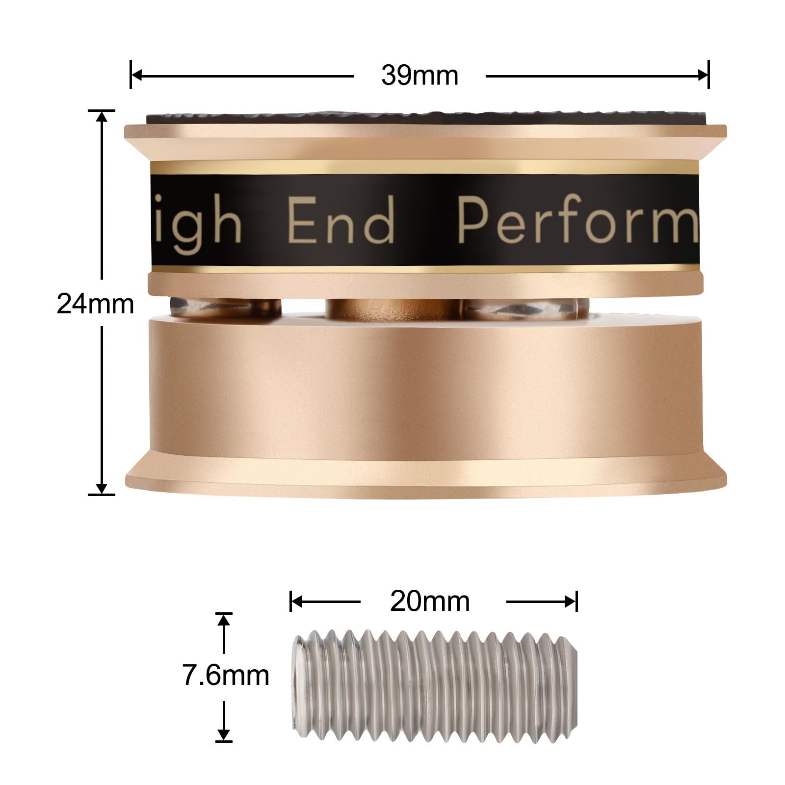 Support De Haut-parleur HiFi - Pieds D'isolation HiFi - Absorbeur - Pieds - Amortisseurs - Pieds De Dessous De Verre - Avec Caoutchouc Antidérapant - Pour Amplificateur, Caisson De Basses Et