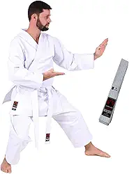 Kimono Karate Adulto PA Lonita com Faixa Branca