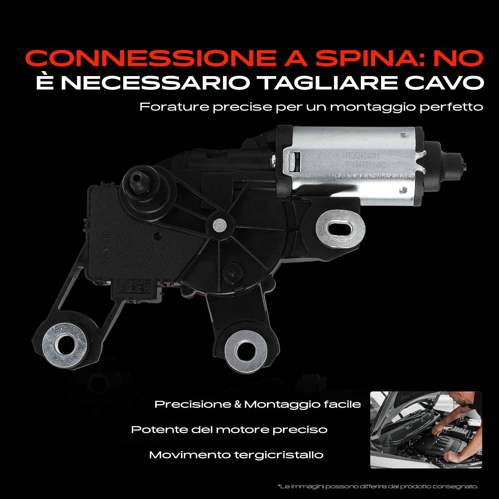 Frankberg Motorino tergicristallo posteriore 4 Poli posteriore 4G9955711A | Compatibile con: A1 8X1 8XK ,A1 Sportback 8XA 8XF ,Q3 8UB 8UG ,A6 Allroad 4GH 4GJ ,A6 Avant 4G5 4GD