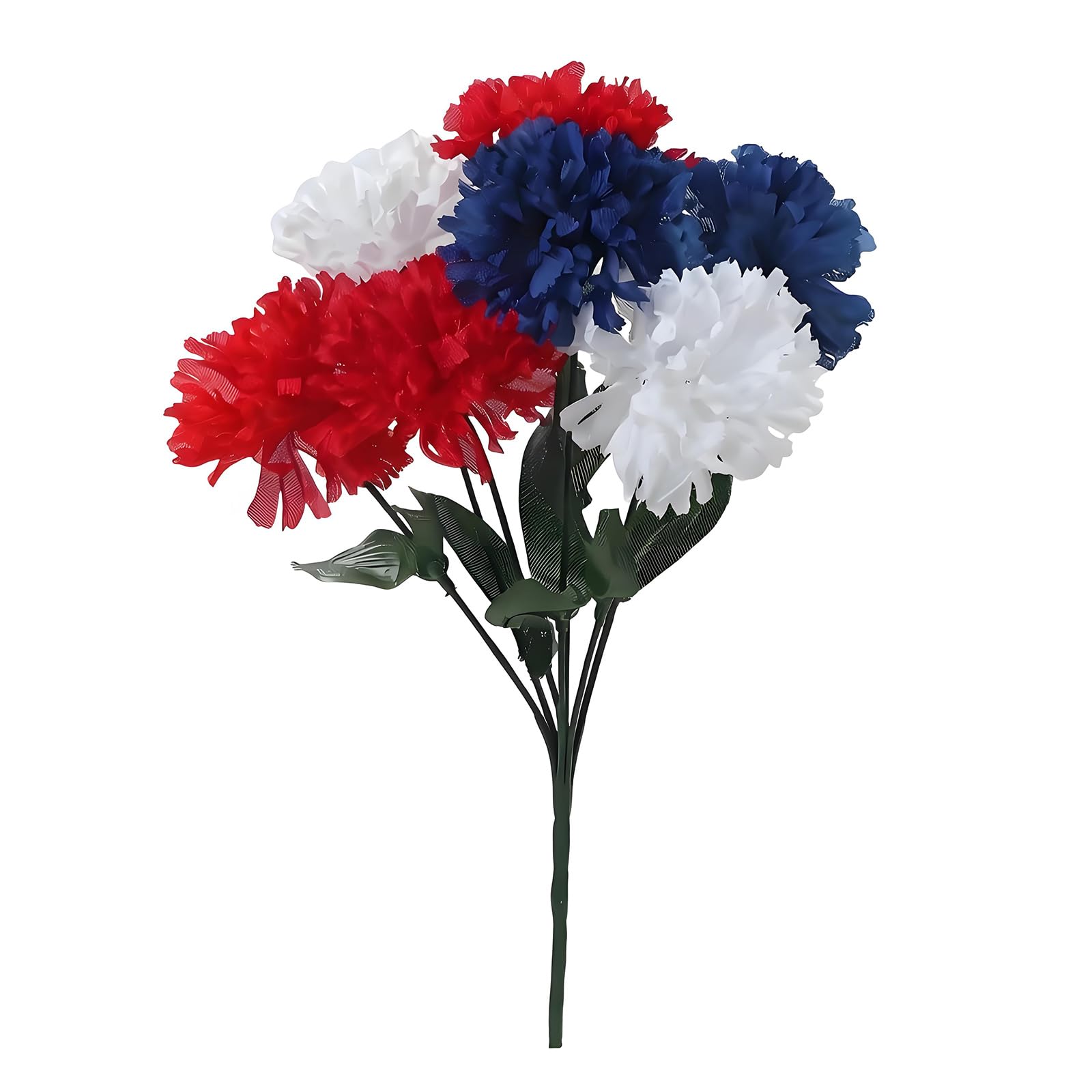 Hsyzygian Realistic Flower Arrangement for July Fourth Holiday Celebration Independence Day Silkflowers