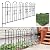 Sunnydaze Finial 8' Set of 2 Decorative Garden Fence Panels - Iron Border Fence - 49.25" W x 38.25" H Per Panel - Black