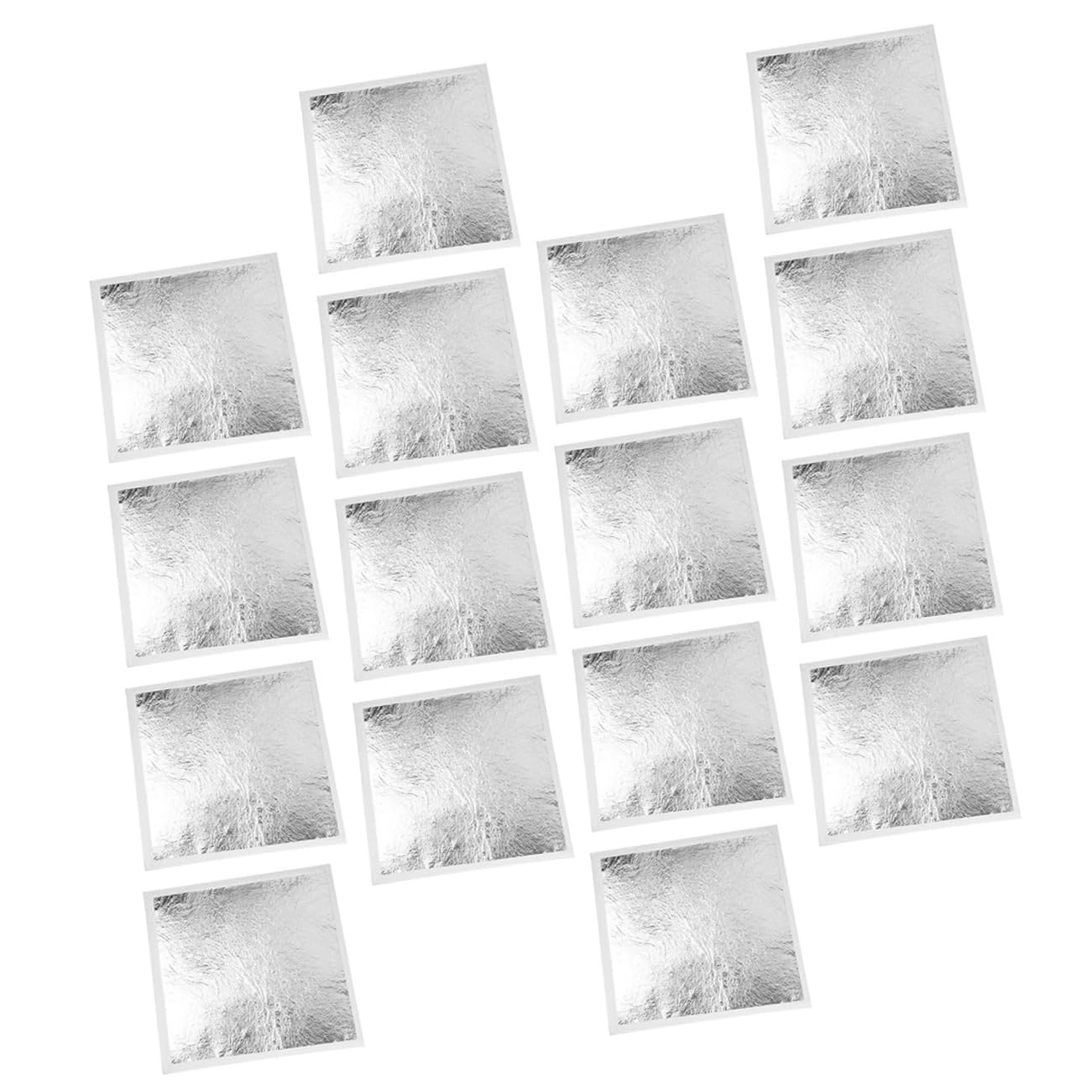 Operitacx Silver Foil Embellishment Leaves 200pcs Gold Foil Sheets for Decorative Arts
