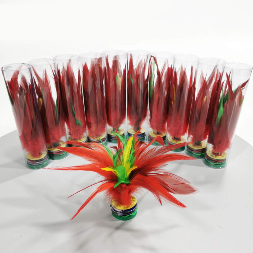 5Pcs Kick Shuttlecocks Colorful Chinese Jianzi Foot Sports Toy for Indoor Outdoor Backyard Foot Training Exercise Game