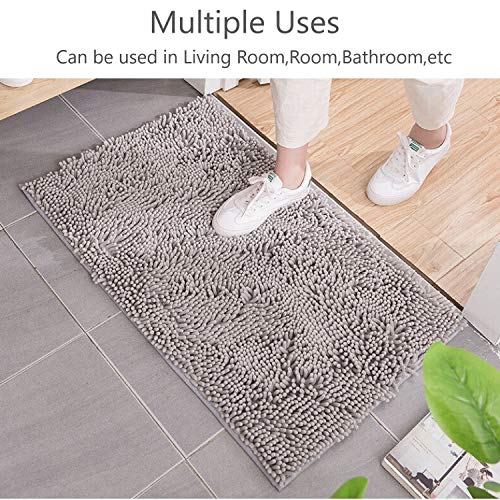 AMAYGA Badtapijten Badkamer Antislip 80x50cm Chenille Badmat, Gemakkelijk te reinigen Badkamermatten, Zacht Microfiber… - Image 3