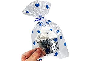 200-Piece BLUE Party Favor Treat Bags with Twist Ties