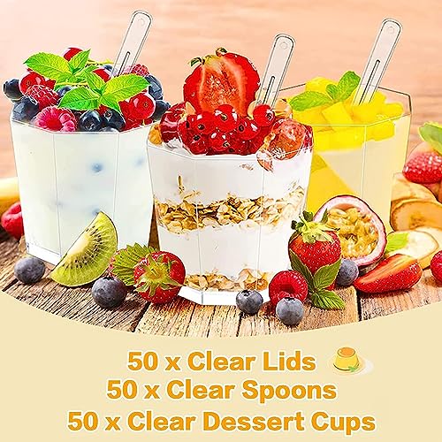 Huiyoulan 50 Pezzi Coppette da Dessert,160 ml