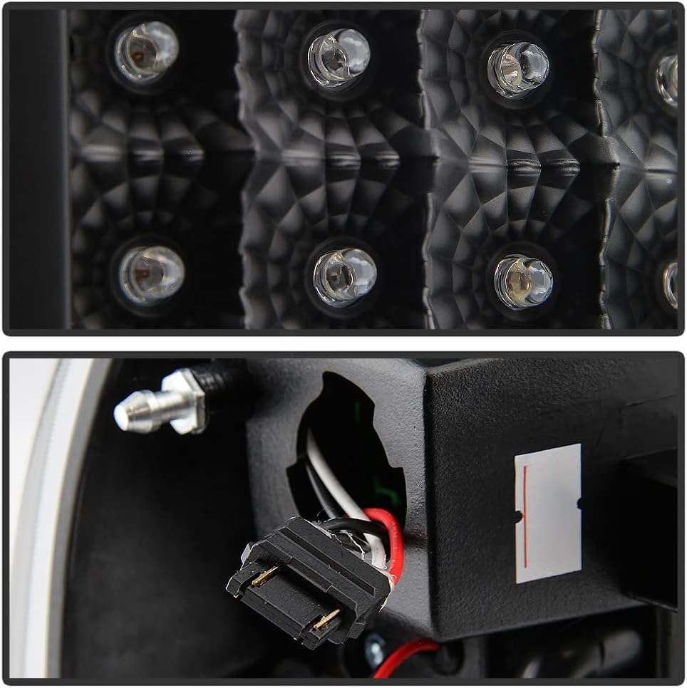 ACANII - For Black 1997-2004 Dodge Dakota LED Tail Lights Brake Lamps Replacement Left+Right