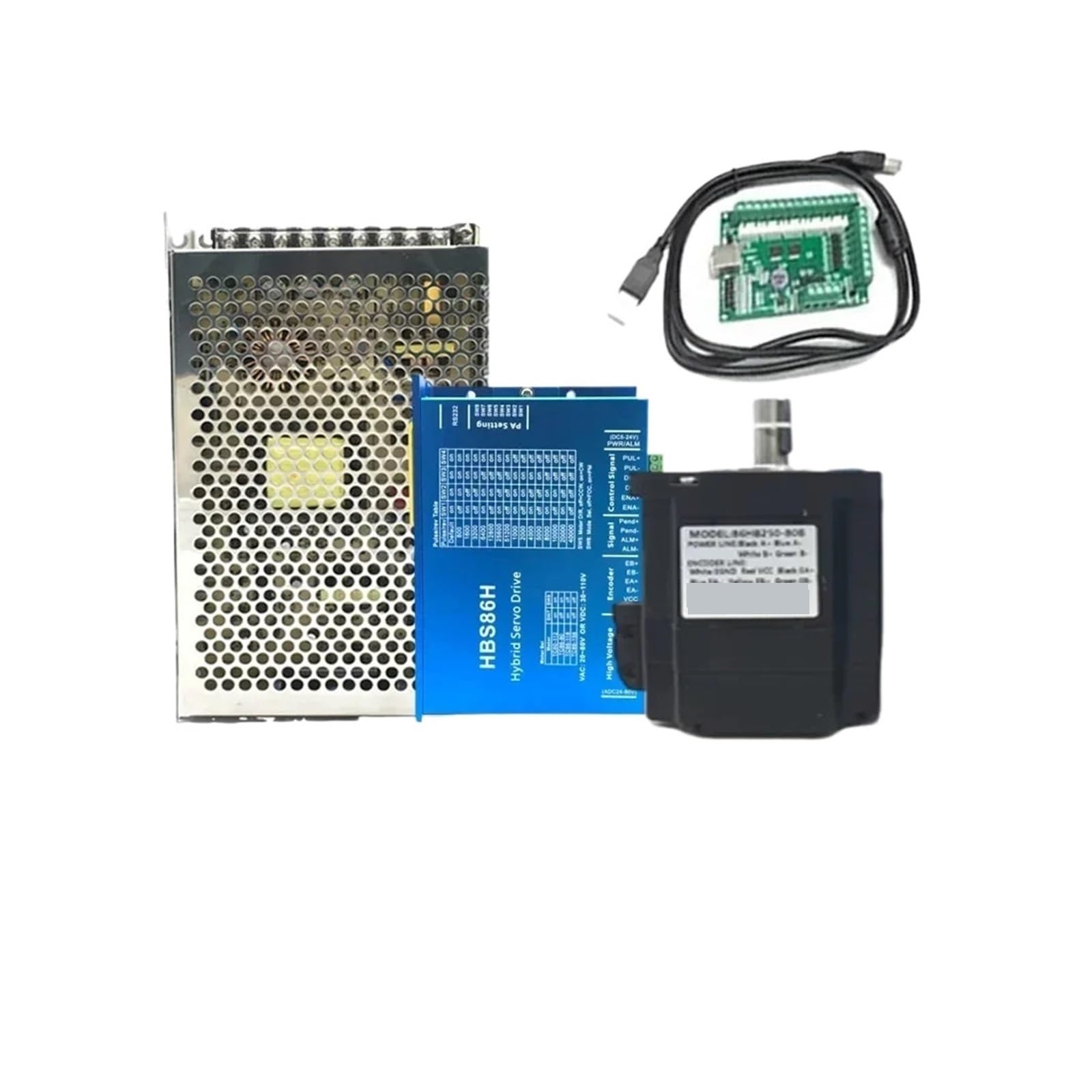 Moteur pas à pas en boucle fermée Nema 34 4.5Nm avec driver et alimentation 400W