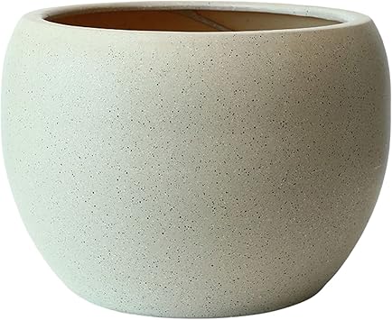 Spherical Flowerpot Ceramic Planter Flower Plant Pots with Drainage Hole for Plants Flower Tree Home Office Decoration