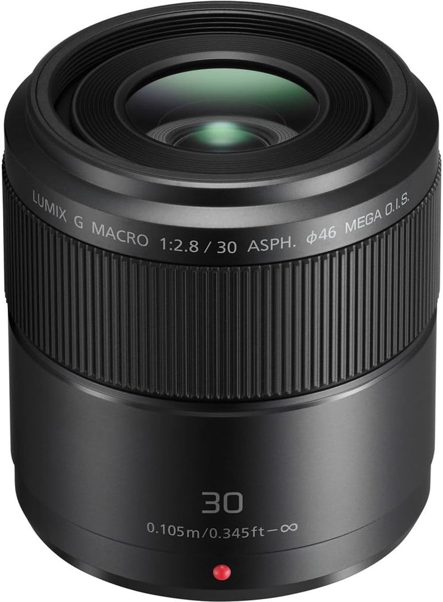 Panasonic LUMIX G MACRO LENS, 30MM, F2.8 ASPH, MIRRORLESS MICRO FOUR THIRDS, MEGA OPTICAL I.S, H-HS030 (USA BLACK)