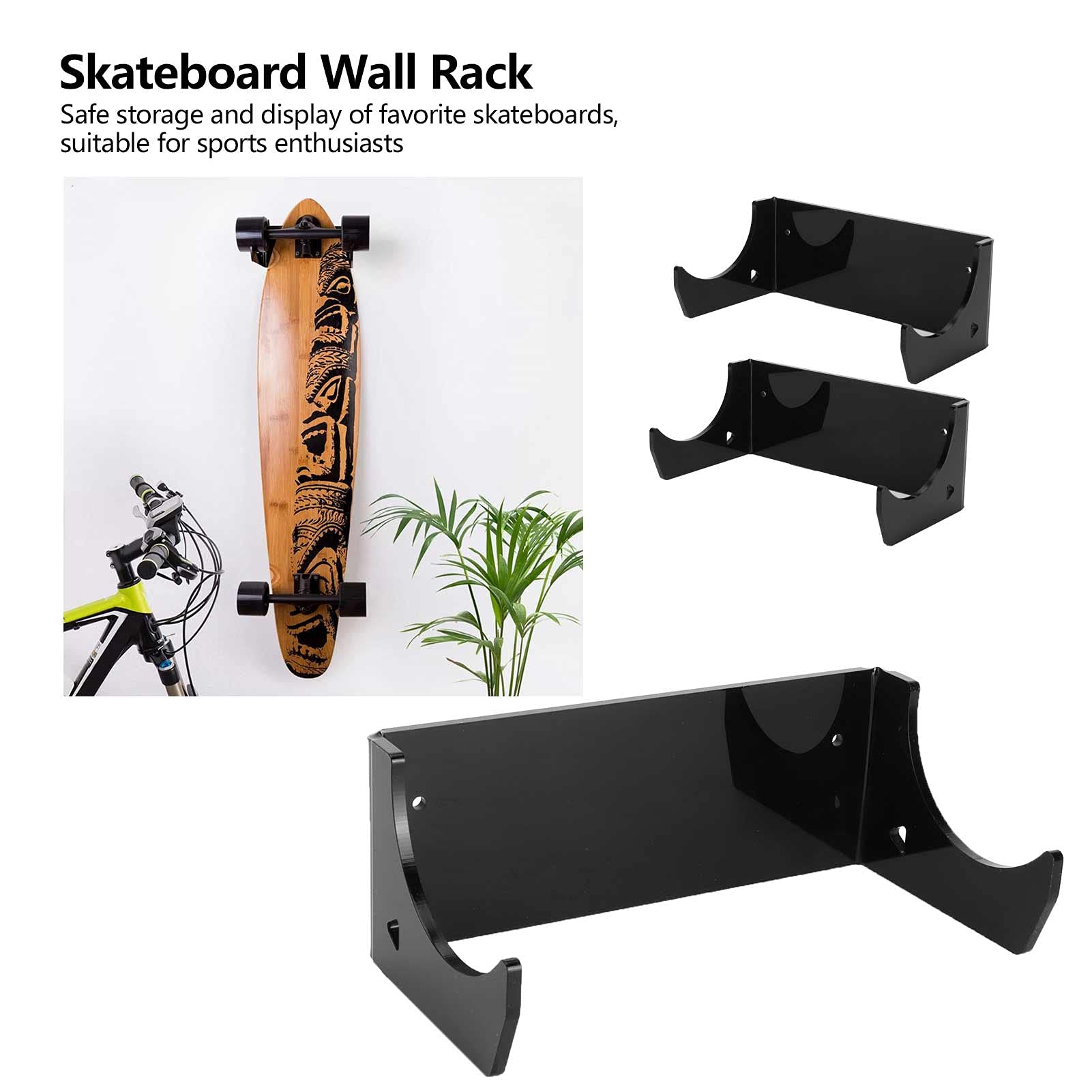 Cintre Mural Pour Skateboard – Support Rangement Dressing – Neuf – Gris