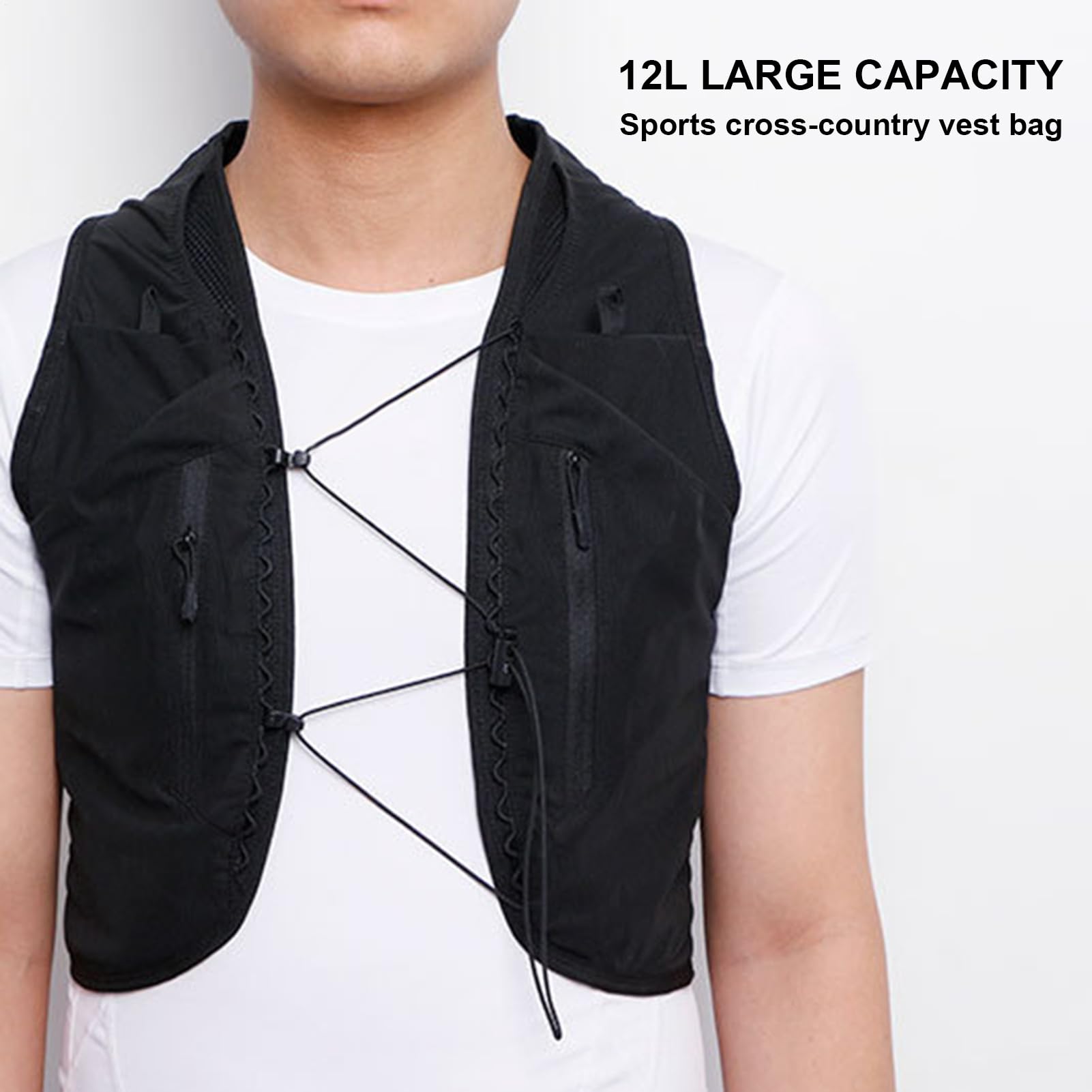 Riñonera Deportiva para Hombre, Bolsillo de Pecho para Correr