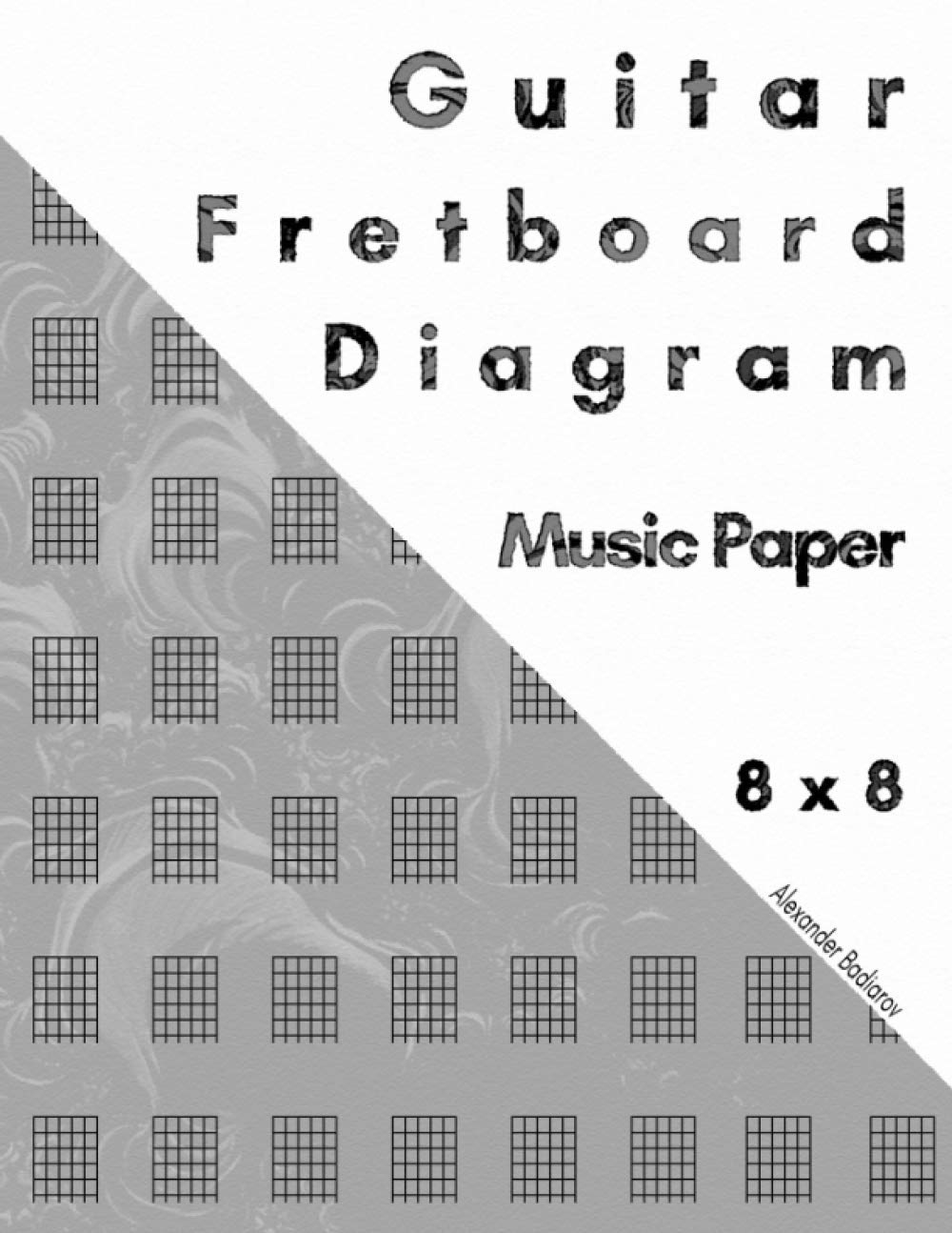 Guitar Fretboard Diagram Music Paper 8x8