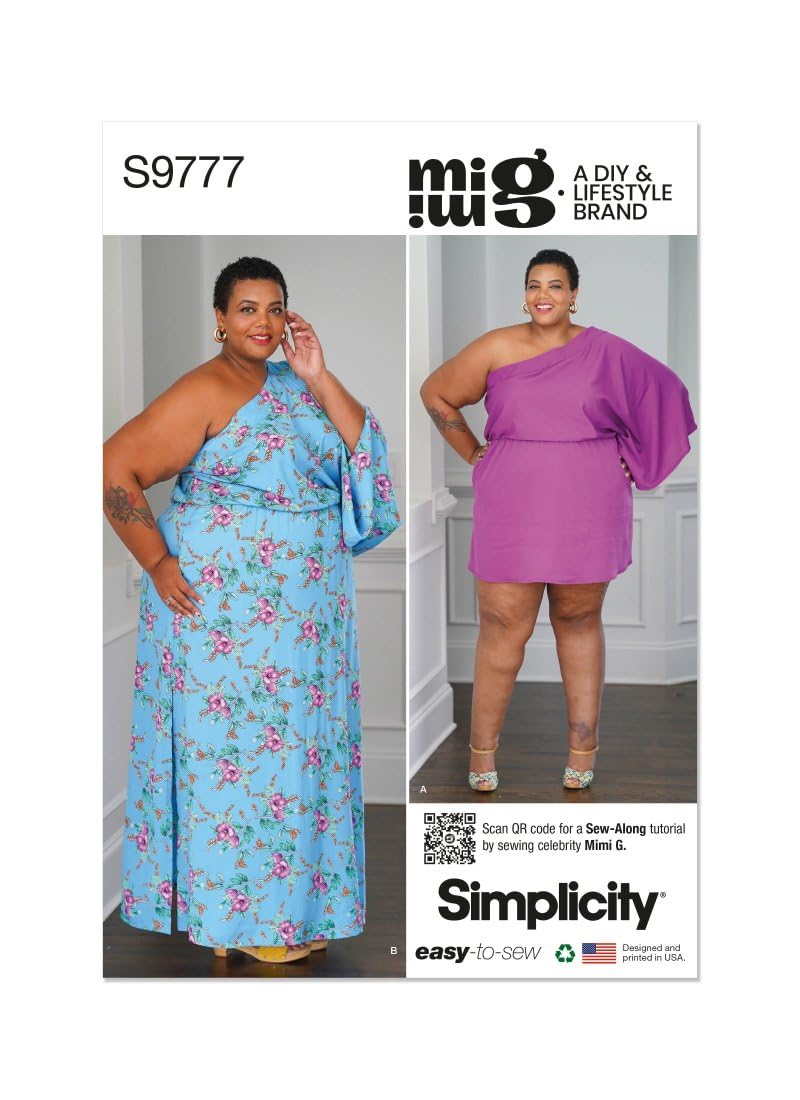SIMPLICITY SS9777W2 Women's Caftan in Two Lengths by Mimi G Style W2 (20W-22W-24W-26W-28W)