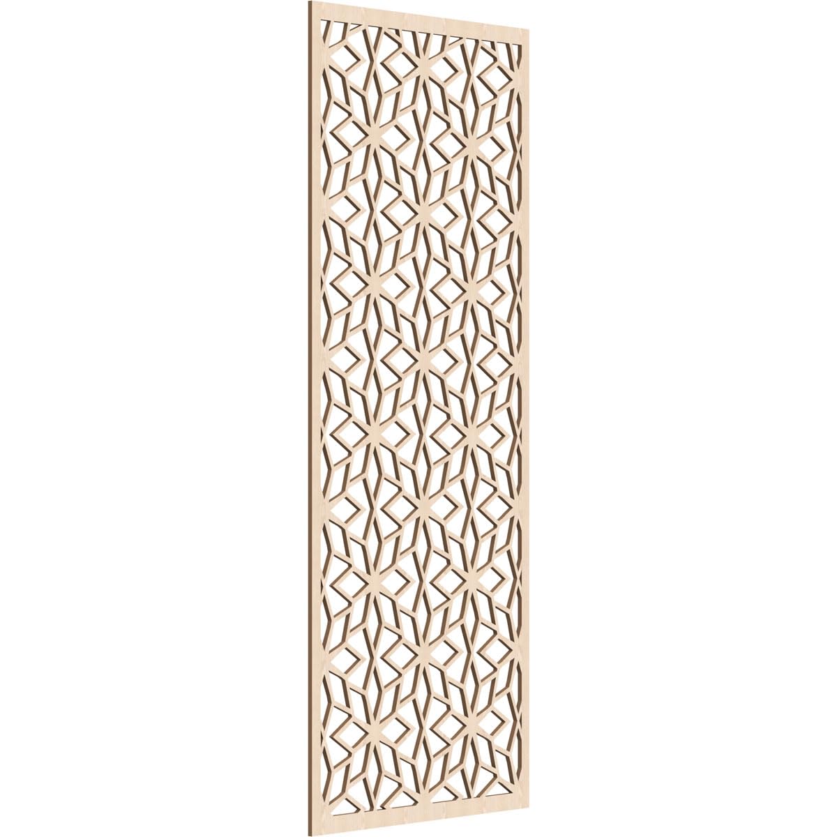 Lake Decorative Pierced Fretwork Wood Wall Panels, 29 3/8"W x 74 3/8"H x 3/8"T, Red Oak