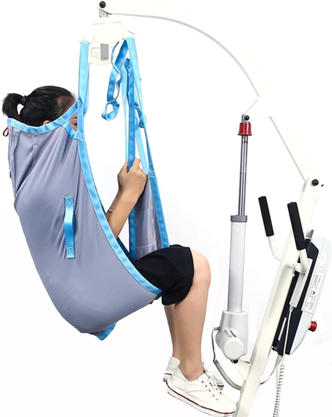 Arnes Grua Traslado Enfermos Personas Mayores, Arnés de baño acolchado de lujo for pacientes con soporte for la cabeza y arnés de ducha con piernas divididas for elevadores de pacientes(Small)