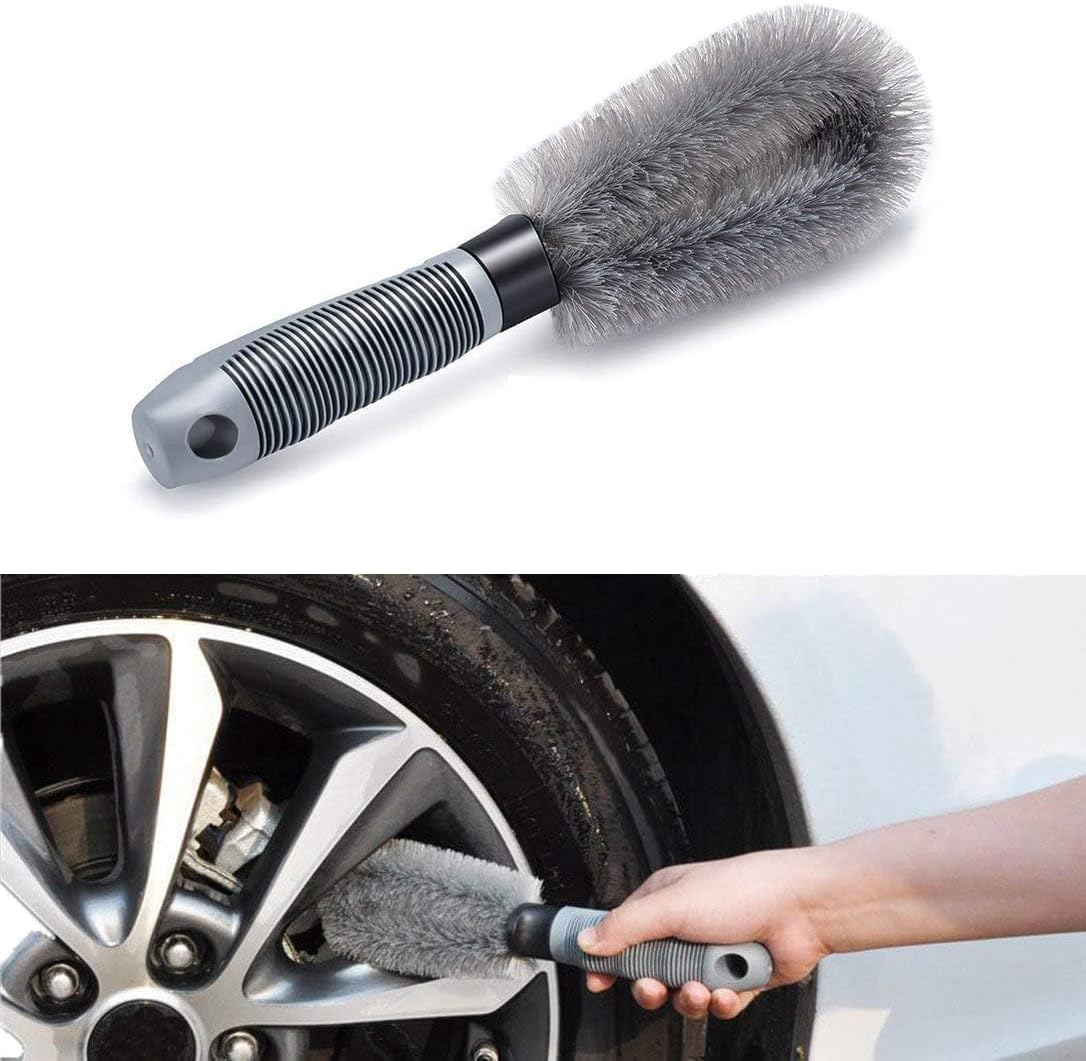WINDSELL Alloy Wheel Cleaner Brush, Tire Wheel Rim Hub Washing Cleaner for All Cars Truck Motorcycle Bikes Washing Cleaning Tool, Rim Tyre Cleaner Brush- (1pc)
